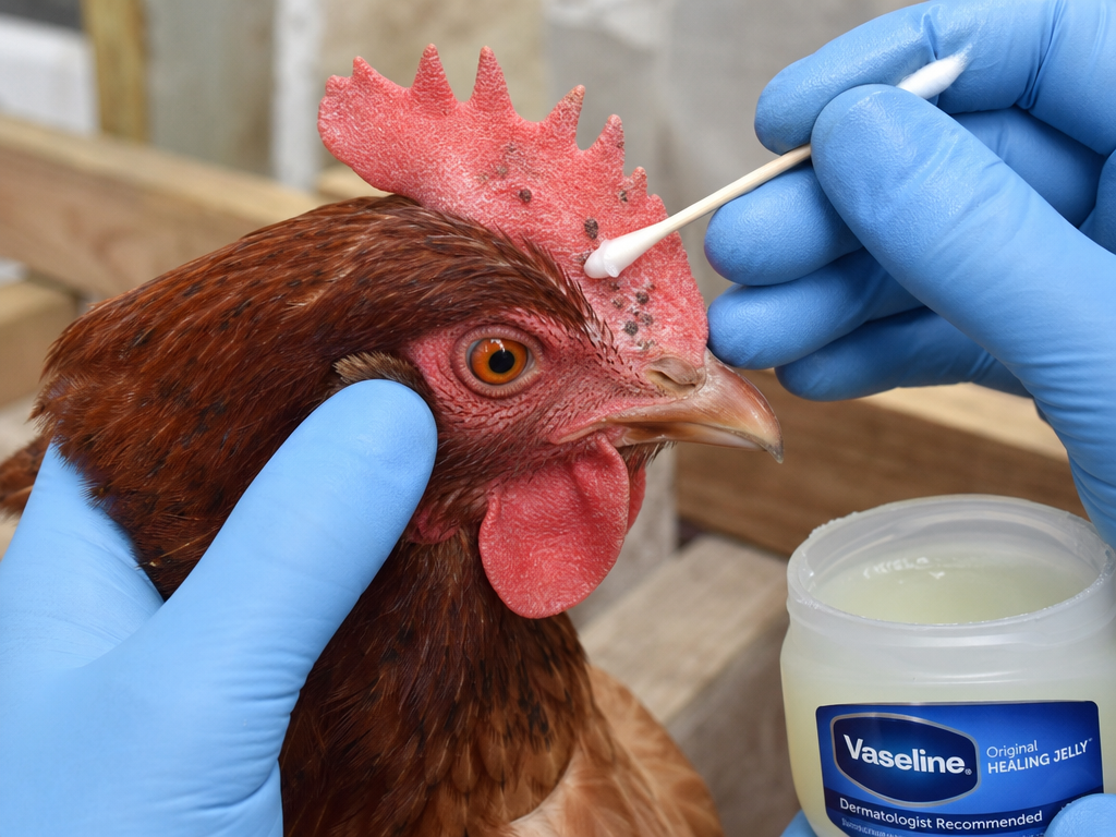 Treating Chicken Fleas (Sticktight Fleas) in chicken: step-by-step treatment procedure