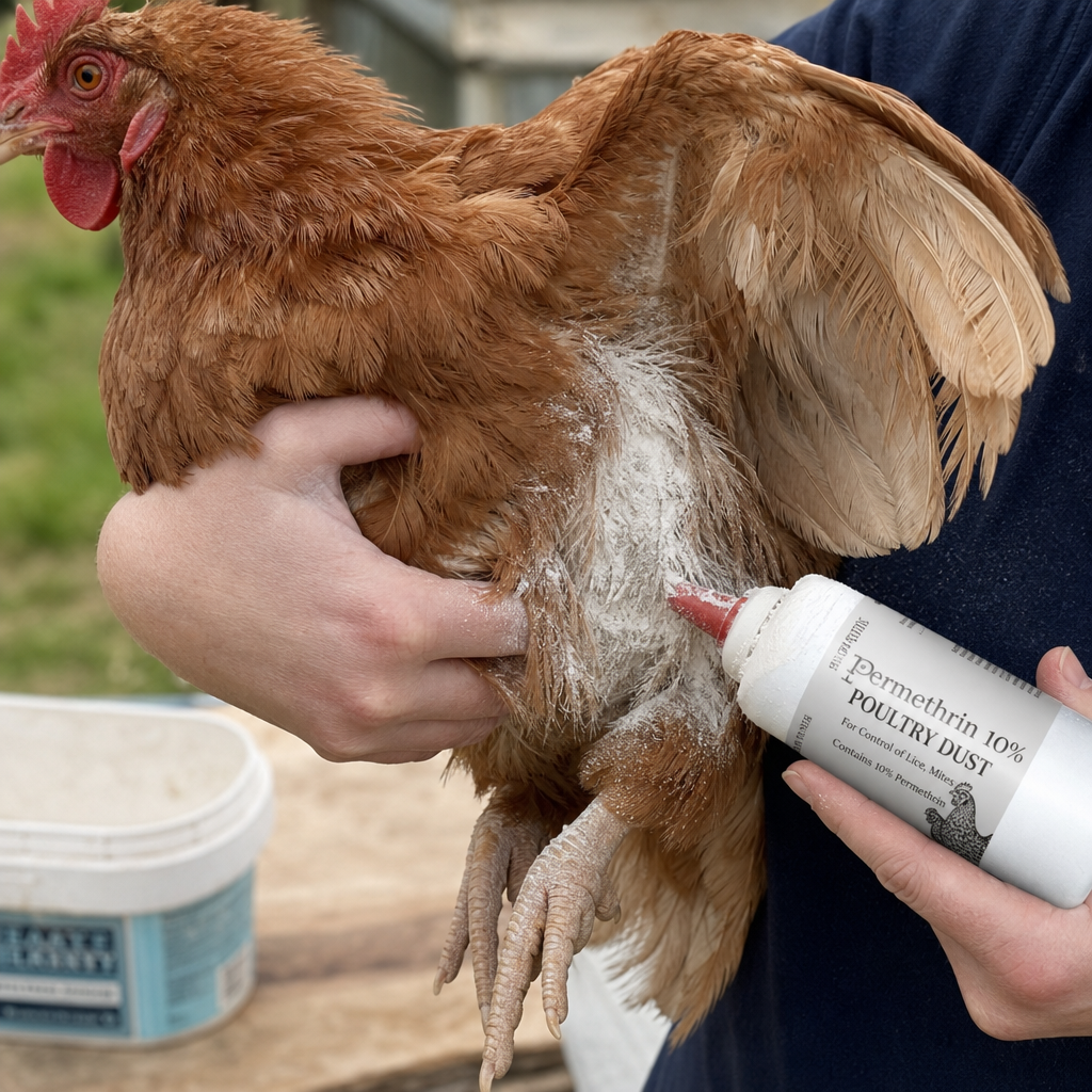 Treating Chicken Lice in chicken: step-by-step treatment procedure