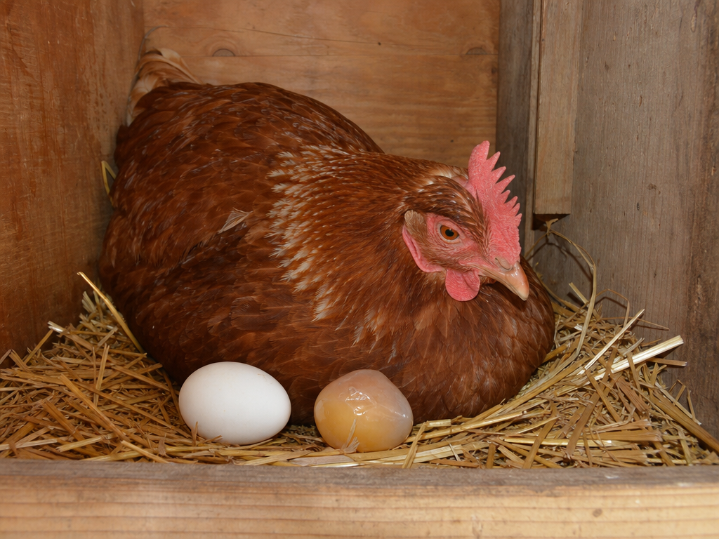 Egg Drop Syndrome in chicken showing sudden drop in egg production of 20-50% in apparently healthy hens and production of shell-less or soft-shelled eggs