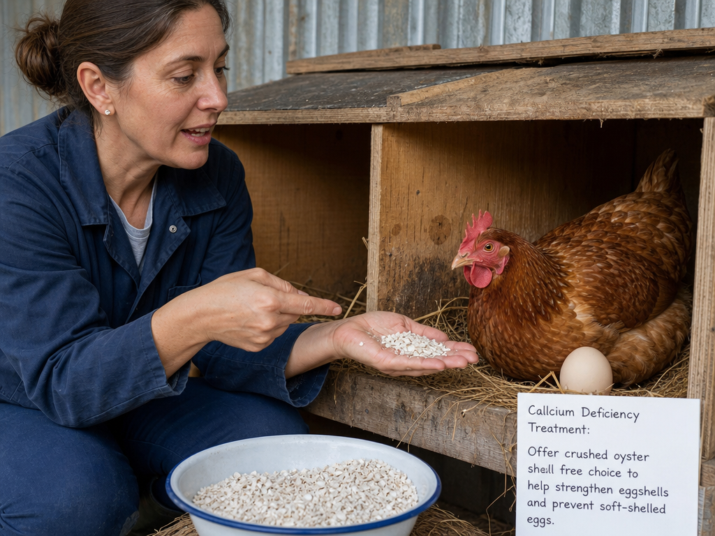 Treating Egg Production Problems in Chickens in chicken: step-by-step treatment procedure