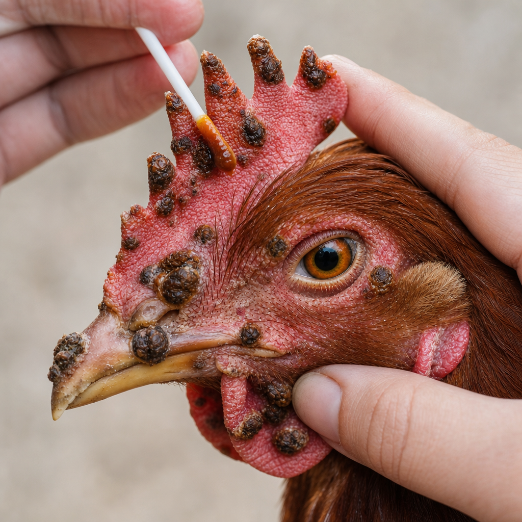 Treating Fowl Pox in chicken: step-by-step treatment procedure