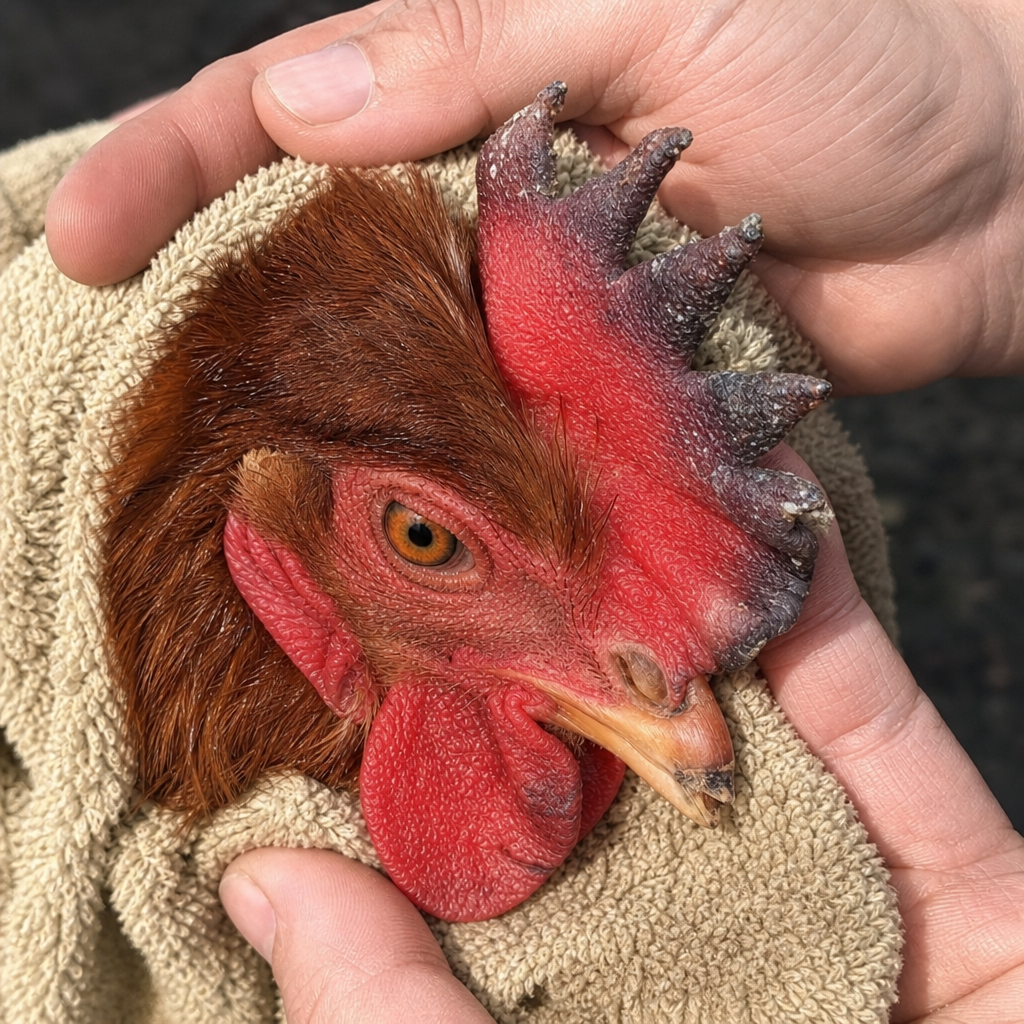 Treating Frostbite in chicken: step-by-step treatment procedure