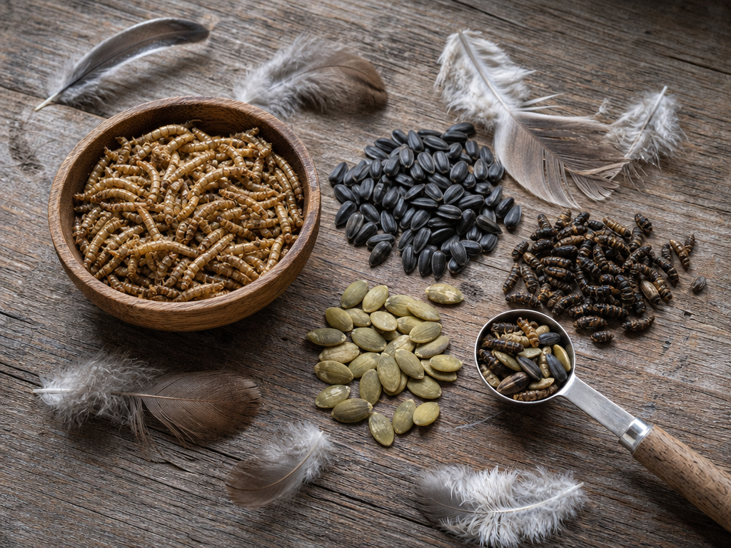 Natural remedies for Molting (Feather Loss), protein, amino-acids shown together