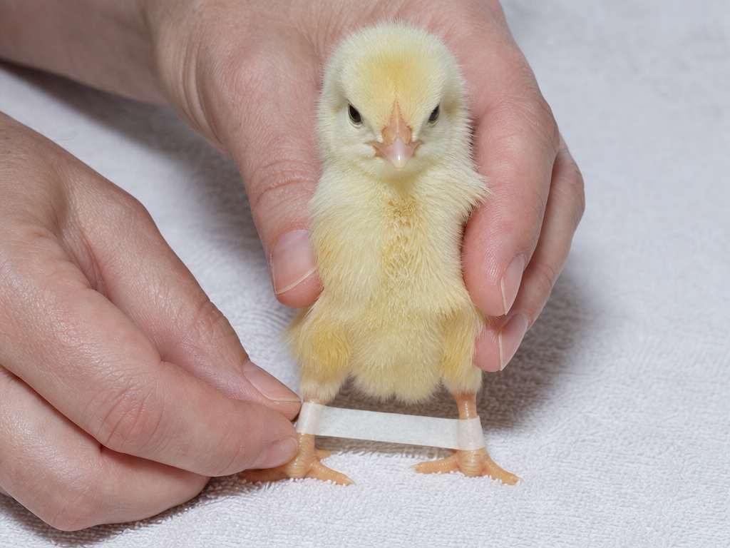 Treating Spraddle Leg in Chicks in chicken: step-by-step treatment procedure