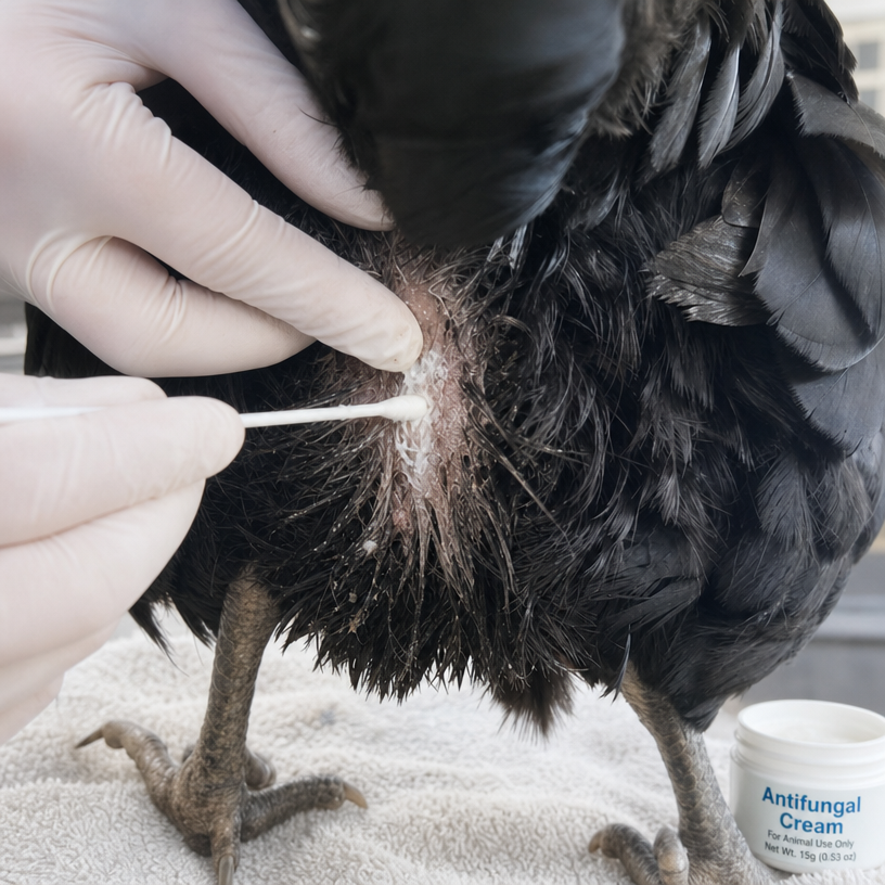 Treating Vent Gleet in chicken: step-by-step treatment procedure