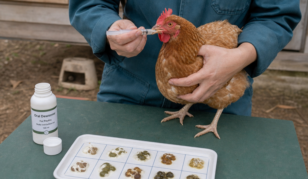 Treating Internal Parasites (Worms) in chicken: step-by-step treatment procedure